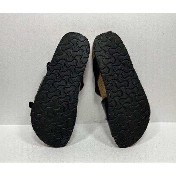 Birkenstock Birkis Florida 3 Straps Sandals Women’s Sz 8 N Black Patent Shoes - Picture 7 of 8